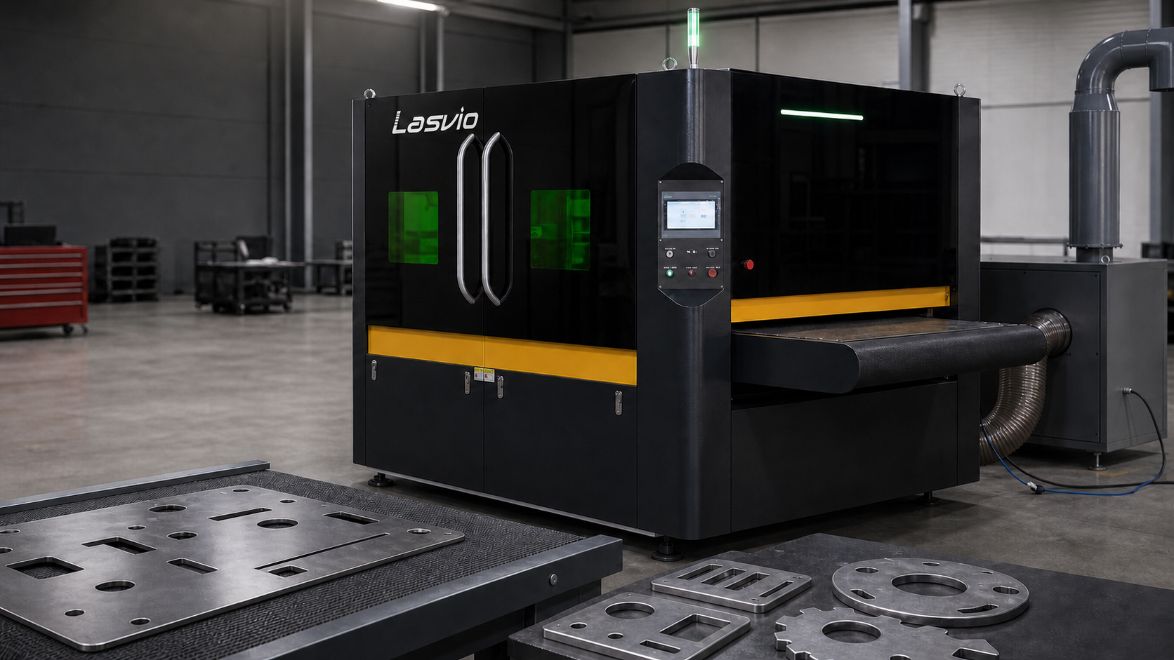 Lasvio sheet metal deburring machine for burr removal, edge rounding and surface finishing