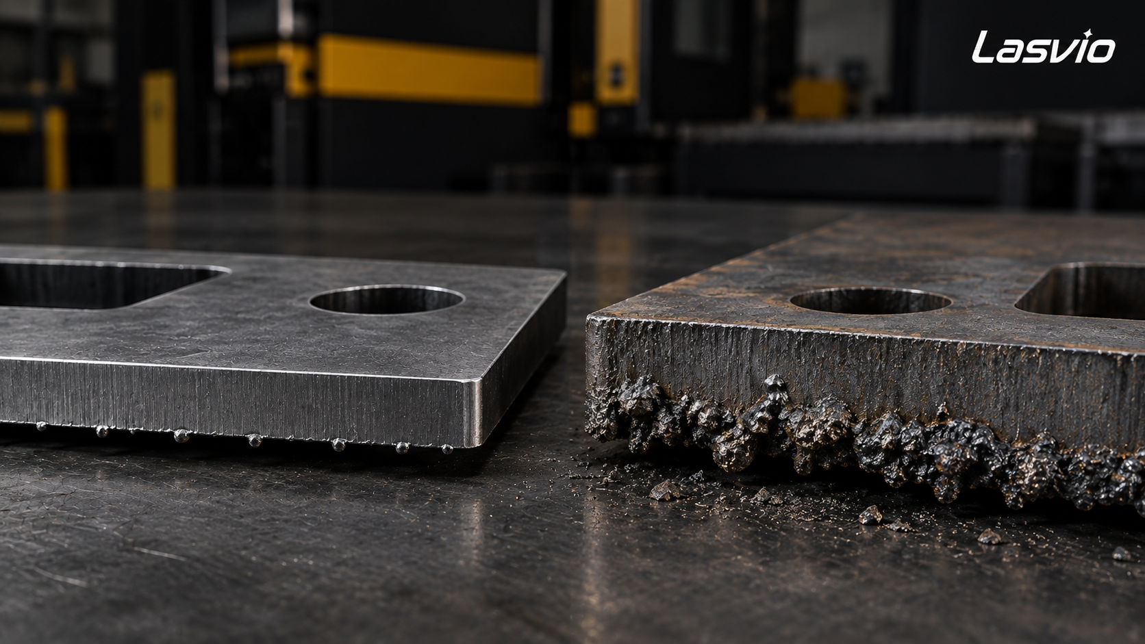 Laser slag versus plasma dross on thermal-cut steel parts